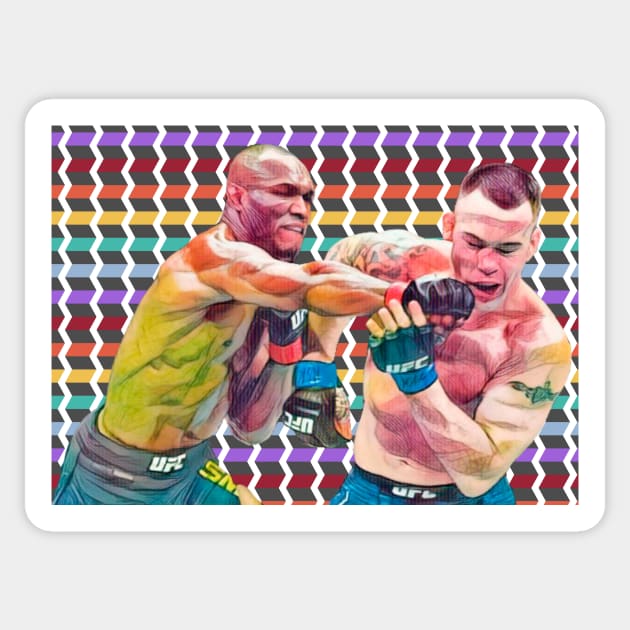 Usman vs Colby Colors Sticker by FightIsRight